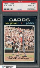 Usado, 1971 Topps #450 Bob Gibson St Louis Cardinals HOF PSA 8 QUASE PERFEITO-PERFEITO comprar usado  Enviando para Brazil