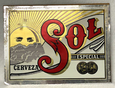 PLACA PUBLICITÁRIA ORIGINAL SOL CERVEZA, VINTAGE DÉCADA DE 1980? MOCTEZUMA, CERVEJA, PRESENTE, ADEREÇO, 16"! comprar usado  Enviando para Brazil