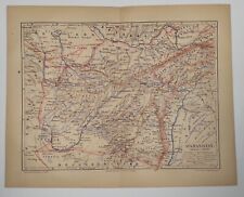 Antyczna mapa Azji Afganistan z leksykonu Meyers na sprzedaż  PL