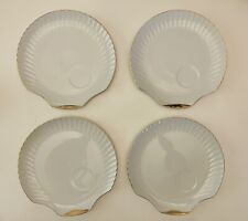 Antigo prato de chá de porcelana branco e dourado aparado concha conjunto de 4 Japão comprar usado  Enviando para Brazil