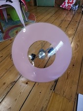 Vtge MCM 19" 48cm disco voador redondo luz de teto encaixe rosa atômico 51cm haste, usado comprar usado  Enviando para Brazil