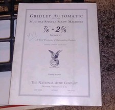 National acme gridley for sale  Toledo