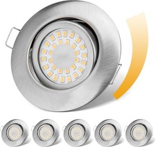 Holofote LED embutido, 230 V, plano, holofotes LED reguláveis, 6 W, IP44, banheiro, usado comprar usado  Enviando para Brazil
