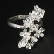 silver sterling ring leaf for sale  USA