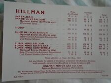 Hillman imp husky for sale  KINGS LANGLEY
