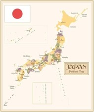Retro japan map for sale  Raleigh