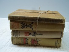 Lot Of 4 Tan Beige Antique Books Library  Shelf Decor comprar usado  Enviando para Brazil