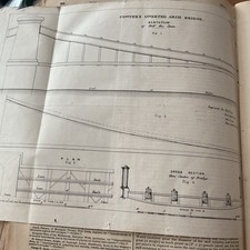 Impressão 1847 - PONTE DE ARCO INVERTIDA DA COWPER - suspensão ferroviária - ENGENHARIA comprar usado  Enviando para Brazil