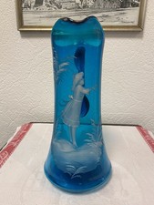 Antiker glaskrug blaues gebraucht kaufen  Großschönau