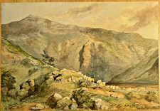 Acquerello originale 1860 usato  Spedire a Italy