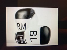 Guantes de Boxeo Rumble RMBL Premium Cuero Combate Pesado Negro Blanco segunda mano  Embacar hacia Mexico
