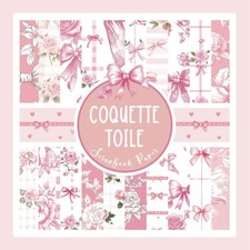 Coquette Toile Scrapbook Paper: Pink Bow Craft Paper Pad For Scrapbooking, M... comprar usado  Enviando para Brazil