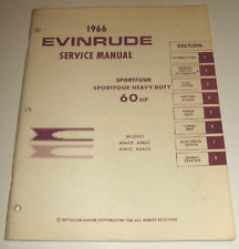Evinrude 1966 60 hp manual de serviço motor de popa Sportfour resistente 60hp reparo comprar usado  Enviando para Brazil