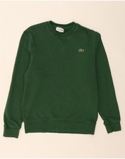 Używany, LACOSTE Męska bluza o klasycznym kroju Sweter Rozmiar 4 Średni zielony Bawełna DO31 na sprzedaż  Wysyłka do Poland