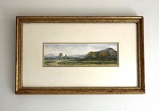 Watercolour church beyond for sale  LYMINGTON