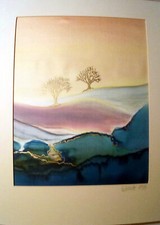 Seidenmalerei motiv landschaft gebraucht kaufen  Erftstadt