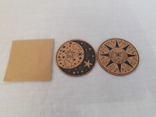 Pair wood coasters for sale  BRIDGEND
