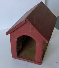 Mini casa de cachorro antiga de madeira primitiva feita à mão 3x3x2” comprar usado  Enviando para Brazil
