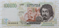 100000 lire caravaggi0 usato  Afragola