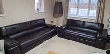 Sofá Designer Natuzzi REAL Couro Marrom Escuro 3/4 Lugares Grande/Armário comprar usado  Enviando para Brazil