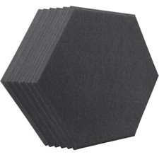 "Paquete de 6 paneles acústicos hexagonales paneles de pared insonorizados 14 × 13 × 0,4"" grises" segunda mano  Embacar hacia Mexico