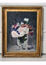 Pintura em miniatura para casa de bonecas Marjorie Adams 1:12 "Flores em um vaso de cristal" #1 comprar usado  Enviando para Brazil