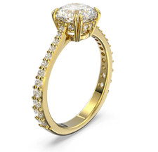 Usado, Anel de coquetel Swarovski Stilla #5638530 corte redondo, pavê, branco, tamanho 55 novo na caixa comprar usado  Enviando para Brazil
