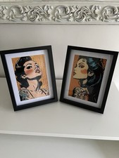 Pair framed tattoo for sale  SIDCUP