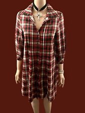 Vestido Camisa Elle Planete Japão Xadrez Fazenda Menina Emo Western Borgonha Tamanho M comprar usado  Enviando para Brazil