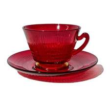 Conjunto de xícara e pires Fenton Glass Lincoln Inn vermelho rubi comprar usado  Enviando para Brazil