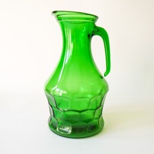 Green glass pitcher for sale  BRISTOL