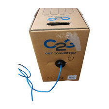 Cabo de rede C2G Cat 6 500 pés UTP sólido PVC CMR azul 43105 comprar usado  Enviando para Brazil