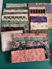 Bolsa de sucata de tecido colcha várias listras florais moda Andover etc 650 gms comprar usado  Enviando para Brazil