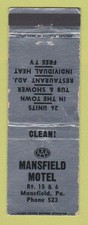 Matchbook cover mansfield for sale  USA