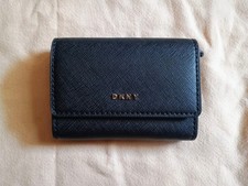 Porta-Cartão DKNY Bryant Carteira Preta Pequena Porta-Chaves Zíper Snap Slot Transparente , usado comprar usado  Enviando para Brazil