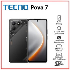 (New) TECNO Pova 7 16GB+256GB BLACK Dual SIM Unlocked Android Mobile Phone comprar usado  Enviando para Brazil