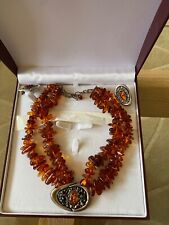 Amber necklace earring for sale  LEATHERHEAD