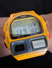 Usado, Montre  Casio  Vintage BP-100 Jaune Blood Pressure Monitor Pression Artérielle comprar usado  Enviando para Brazil