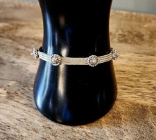 Pulseira Vintage Corrente Tripla Design Turco Prata Russa (84NU925) 7" comprar usado  Enviando para Brazil