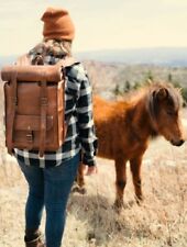 Ziegenleder rucksack tasche gebraucht kaufen  Langenlonsheim