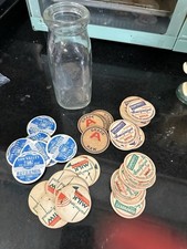 90 CAPS: Lote de tampas de garrafa de leite vintage entrega de laticínios antigos EUA Canadá sem repetição comprar usado  Enviando para Brazil