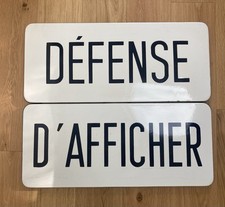 Anciennes plaques émaillées d'occasion  Le Palais