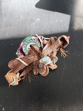 SELA DE CAVALO VINTAGE MINIATURA DE COURO EXCLUSIVA FEITA NO MÉXICO? Tamanho Bryer comprar usado  Enviando para Brazil