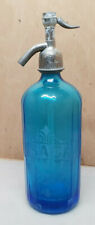 Antique Siphon A. Sacré Large Champ (Morbihan 56) Bottle Blue Tip And Tube segunda mano  Embacar hacia Argentina