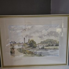 Signed watercolor painting for sale  ROSSENDALE