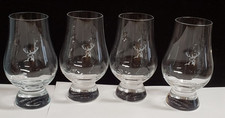 4x Glenfiddich Single Malt Scotch Glencairn Stags Head Whisky Taster Glass, usado comprar usado  Enviando para Brazil