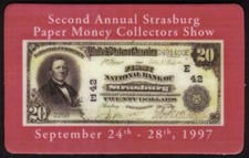 5m 2nd Strasburg Paper Money Collectors Show (09/97): cartão telefônico nacional comprar usado  Enviando para Brazil