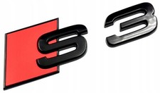 Audi S3 Schriftzug Emblem Logo Hinten Heckklappe Schwarz Glänzend Aufkleber comprar usado  Enviando para Brazil