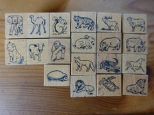 Holzstempel tiere buchstabenst gebraucht kaufen  Leinburg