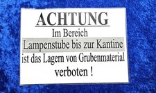 Bergbau lampenstube hinweissch gebraucht kaufen  Moers